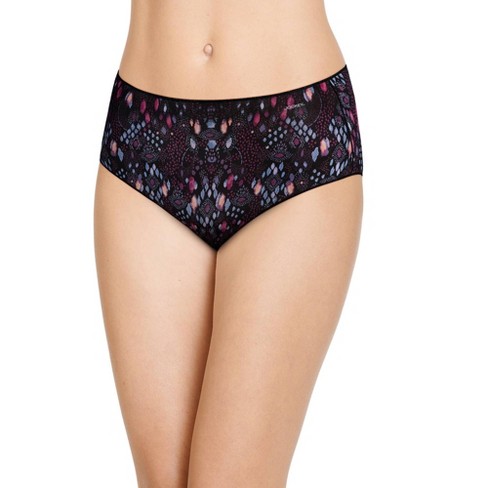 Jockey Womens No Panty Line Promise Tactel Hip Brief Underwear Hipsters  Nylon 5 Black/white Floral : Target