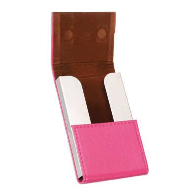 Unique Bargains PU Leather Magnetic Closure Business Card Holder
