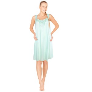 JEFFRICO Womens Sleeveless Nightgowns Sleepwear Soft Pajama Dress Nightshirts - 1 of 4
