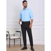 INSPIRE CHIC Men's Solid Color Button Down Long Sleeves Stretch Business Dress Shirt - 2 of 4