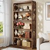 Hommoo 70-Inch Tall 6-Tier Bookshelf Walnut - 4 of 4