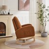 MOEPISY Glider Chair with High Back and Side Pocket, Rocking Accent Armchair with Rubber Wood Legs Caramel - 4 of 4