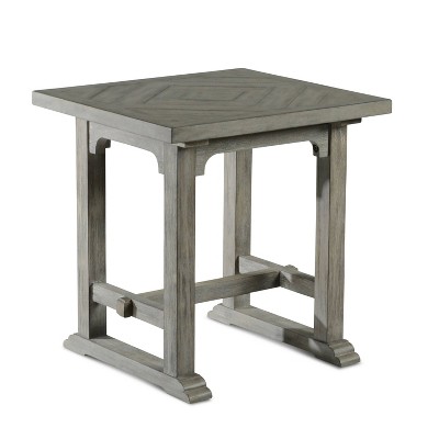 Whitford Gray Rectangular Wood and Metal End Table