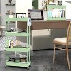 MaseiKar Slim Rolling Storage Cart 4 Tier Bathroom Organizer Mobile Shelving Unit Utility Cart Tower Rack for Kitchen Laundry Narrow Places - 3 of 4