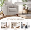 Fluffy Accent Reading Chair with Ottoman - 4 of 4