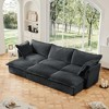 Oversized 120" Corduroy Slipcovered 3 Seater Modular Sleeper Sectional Sofa Bed with French Edges and Removable Covers, 6-Piece Free combination - 2 of 4