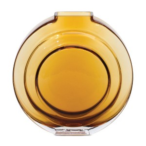 Melrose Round Amber Glass Vase 6.25"H - 1 of 3