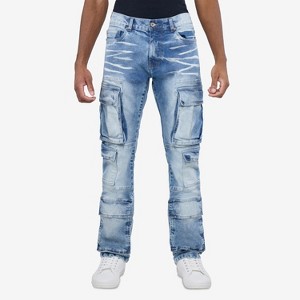 RAW X Men's Multi Cargo Pocket Denim Pants - 1 of 4