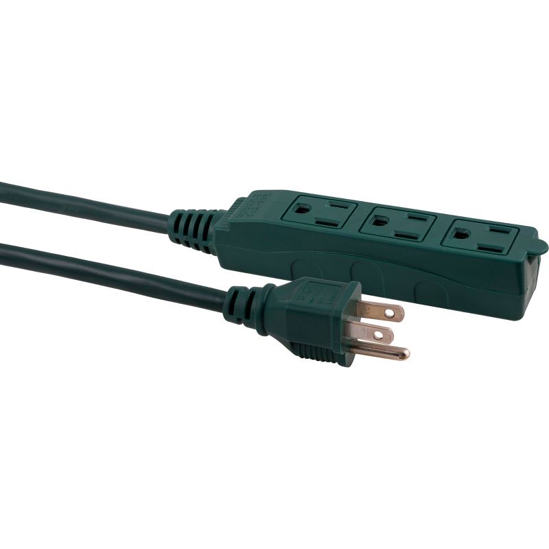 Philips 15&#39; 3-Outlet Grounded Extension Cord Outdoor Green, 5 of 11