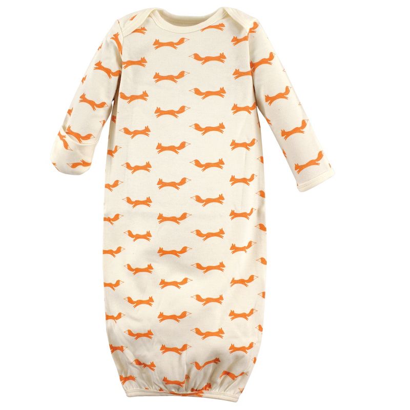 Touched by Nature Baby Boy Organic Cotton Gowns, Fox, 4 of 5