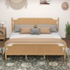 PAGED Rattan Bed Frame Platform Bed Frame with Natural Headboard and Footboard, No Box Spring Needed - 3 of 4