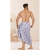 LA LEELA Men's 4th of July USA Patriotic Peace Sign Swimwear Summer Sarong Swim Trunk Pareo Beach Wrap One Size Regal - 4 of 4