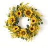 Sullivans Artificial 24" Sunflower & Eucalyptus Wreath - 4 of 4
