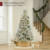 Pre-Lit Flocked Cedar Cypress Christmas Tree w/Twinkling Lights, Artificial Holiday Décor, White & Multicolored LEDs - 4 of 4