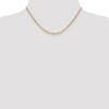 Black Bow Jewelry 2.2mm 14k Yellow Gold Beveled Solid Curb Chain Necklace - 2 of 4