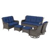 UPTION 6-Piece Wicker Outdoor Patio Conversation Set with Cushions - 2 of 4