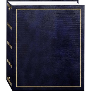 Attop Photo Albums Magnetic Self-Stick 3-Ring Photo Album 100 Pages (50 Sheets), Navy Blue - 1 of 4