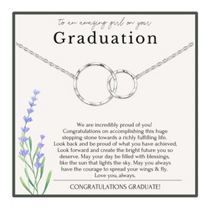 HOPE LOVE SHINE Graduation Necklace for Her – Silver Gold College Jewelry Gift for Daughter, Granddaughter, or Friend - 1 of 4