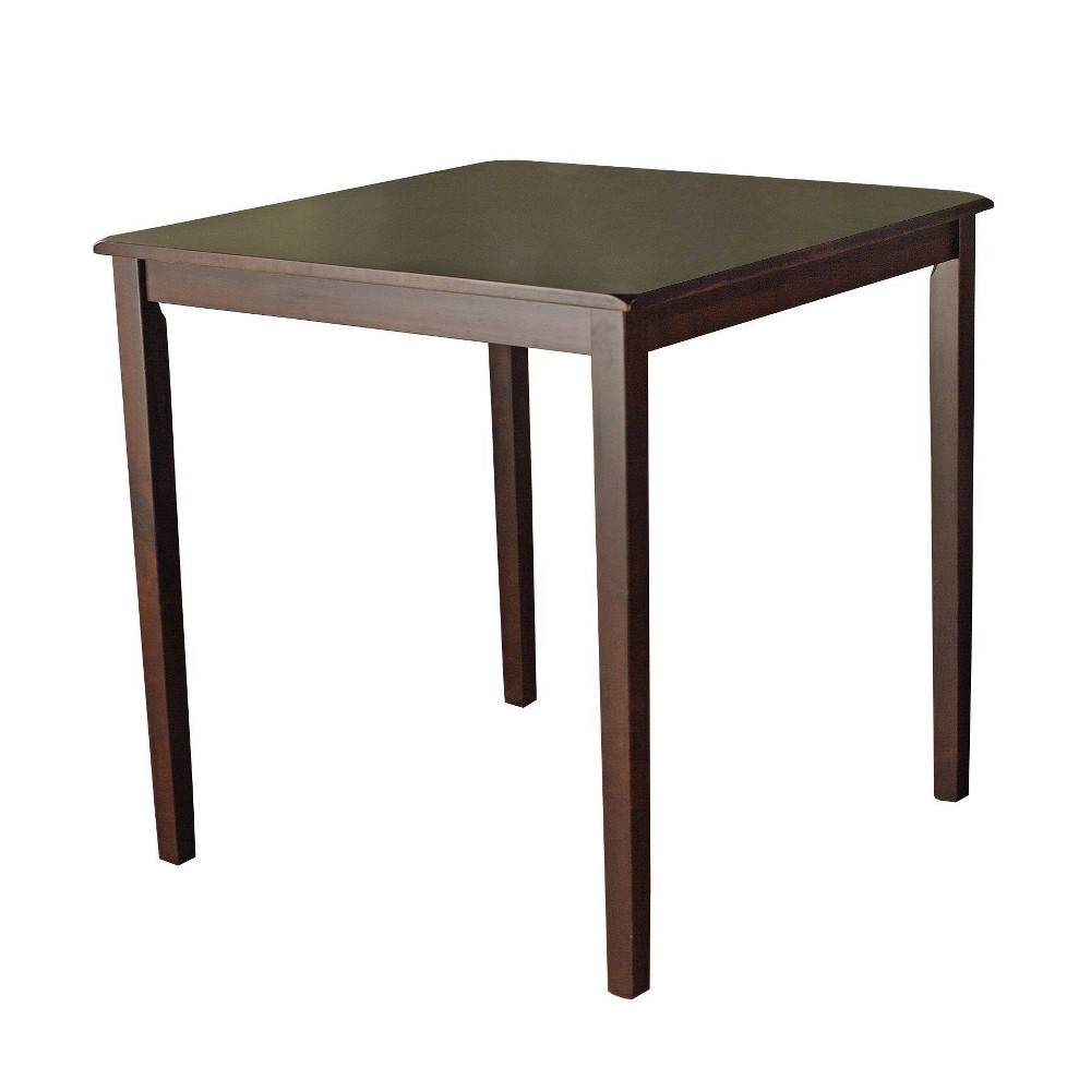 Photos - Garden & Outdoor Decoration Buylateral Belfast Counter Height Square Dining Table Espresso Brown: Modern Square Pine Dining, Seats 4, Non-Extension