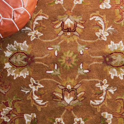 Elegant Ivory Hand-Tufted Wool Rectangular Area Rug, 2'3" x 4'