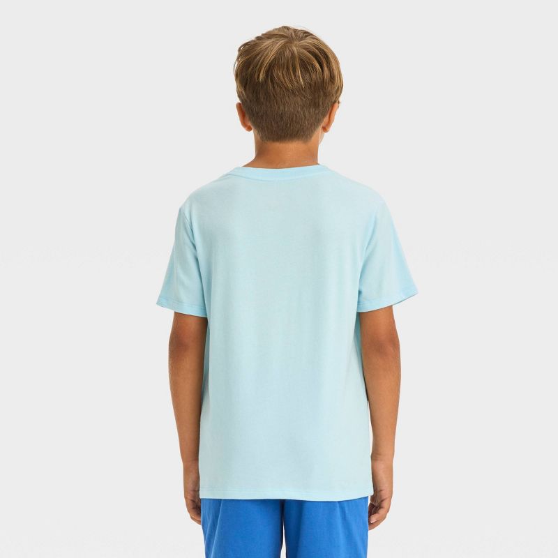Boys' Short Sleeve Mountain Graphic T-Shirt - Cat & Jack™ Light Blue, 4 of 5