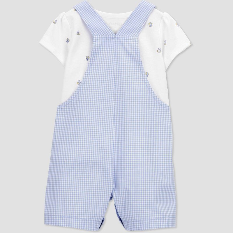 Carter&#39;s Just One You&#174; Baby Girls&#39; Gingham Overalls - Blue, 4 of 7