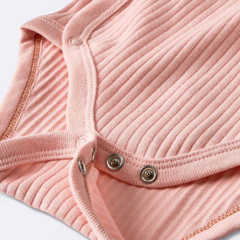Baby Basic Wide Rib Side Snap Bodysuit &#38; Pants Set - Cloud Island&#8482; Pink, 5 of 6