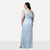 Rebdolls Women's Forget Me Not Floral Asymmetrical Maxi Bodycon Dress - 2 of 3