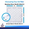 Filter King 16x22.25x0.5 Air Filter | 4-PACK | MERV 8 HVAC Pleated A/C Furnace Filters | MADE IN USA | Actual Size: 16 x 22.25 x 0.5" - 2 of 4