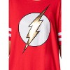 DC Comics Womens' The Flash Classic Symbol Nightgown Pajama Shirt Dress Red - 3 of 4