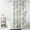 CVC Fabric Painted Strokes Shower Curtain Green - Room Essentials™ - 2 of 4