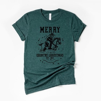 Simply Sage Market Women's Merry Country Christmas Short Sleeve Graphic Tee