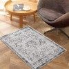 Vintage Medallion Area Rug Indoor Non-Shedding Stain Resistant Rugs Carpet Floral Rugs for Living Room Bedroom, 2' x 3' Gray - 3 of 4