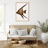 Amanti Art Beige Fish by Eins Kubistika Canvas Wall Art Print Framed - 4 of 4