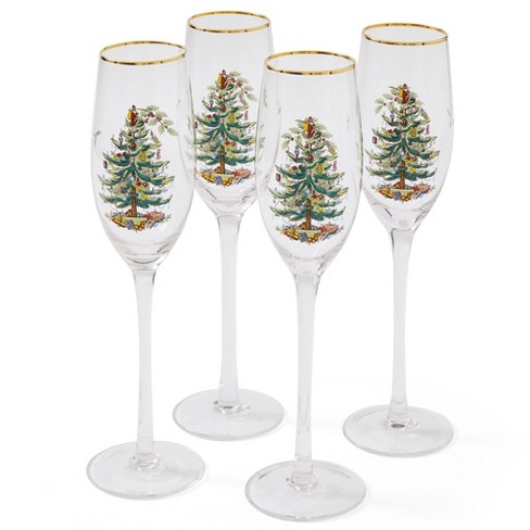 Spode Christmas Tree Champagne Flutes, Set of 4 - 8.45 oz. - image 1 of 4