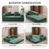 Whisen Sectional Compression Sofa Bed & Floor Futon Couch with Convertible Folding Design, Pillows and Armrests - 3 of 4