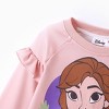 PATPAT Disney Stitch Toddler Girl 2pcs Floral Ruffle-sleeve Sweatshirt with Jogger Set - 4 of 4