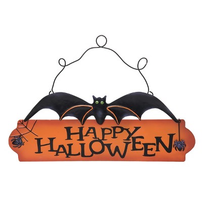 Gallerie Ii Happy Halloween Bat Door Wall Hanger 17.83 X 0.71 X 12.6 ...