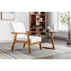CAVINAS Velvet Fabric Accent Chair with Mid-Height Backrest,Mid-Century Upholstered Living Room Chairs,Reading Chairs for Living Room - 2 of 4