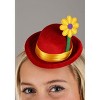 HalloweenCostumes.com One Size Women Womens Mini Red Clown Bowler Hat Halloween Costume Accessory, Green/Red/Orange - 2 of 2
