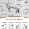 CASAINC Wall Mount Kitchen Pot Filler Faucet with Double Handle Swing Arm Spout - 3 of 4