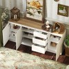 FUFU&GAGA Modern White Dresser with Drawers and Adjustable Compartments - 2 of 4