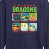 Boys' - How to Train Your Dragon - All My Friends Are Dragons Long Sleeve Graphic T-Shirt - 2 of 4