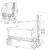 3-in-1 Convertible Folding Wagon Cart with Bench Seat & Storage - 500lbs Heavy-Duty Utility Wagon - 3 of 4