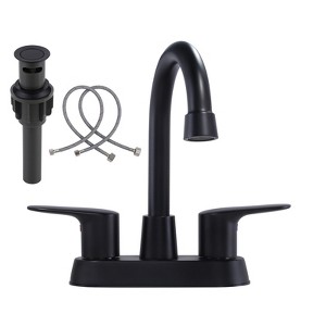 WOWOW 4 in. Centerset Double Handle High Arc Bathroom Faucet - 1 of 4