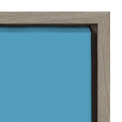 Bold Bald Eagle Framed Canvas Wall Art in Blue and Gray
