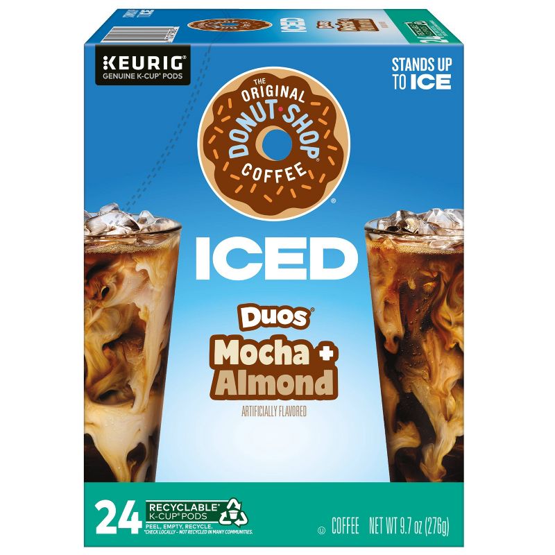 Keurig The Original Donut Shop Medium Roast ICED Mocha + Almond K-Cup Pods - 24ct, 3 of 12