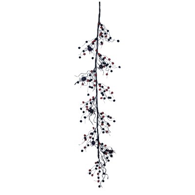 Transpac Polyester 60 in. Multicolor Halloween Spooky Pom-Pom Garland