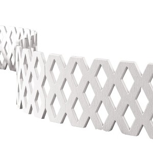 Collections Etc Lattice Fence Garden Border Set - 4 pc 23.25 X 23.25 X 12.25 White - 1 of 2