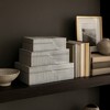 Decorative Striped Boxes with Lid for Home Decor - Stylish Decor Box for Console Table, Jewelry Storage, or Bedroom - Set of 3, Black & White - 2 of 4